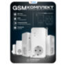 Комплект GSM - Розетка Simpal T4004V2 (1 ведущая + 4 ведомых) работа по расписанию, датчик температуры, управление по SMS